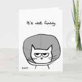 Carte Chat dans le cône de la honte - Funny Get Well Car (Devant)