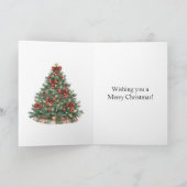 Carte Chat dans un chapeau Rayures Rouges Noël  (Intérieur)