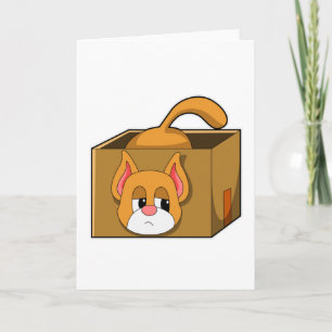 Carte Chat dans une boîte