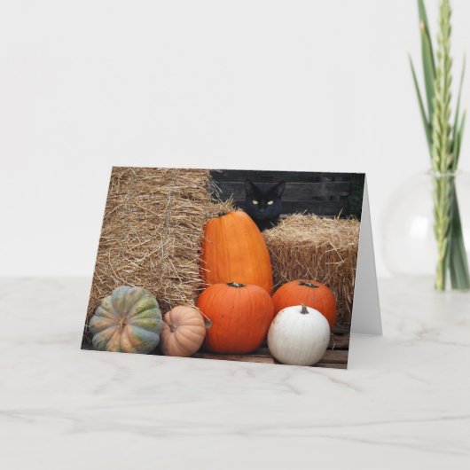 Carte Chat d'automne (Devant)