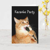 Carte Chat de chant (Fleur jaune)