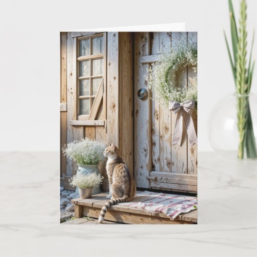 Carte Chat de Ferme Pensée pour Toi (Devant)