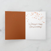 Carte Chat de Gingembre Anniversaire dans une feuille d' (Intérieur)