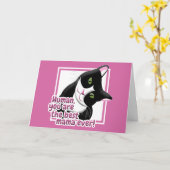 Carte Chat de la Fête des Mères (Fleur jaune)