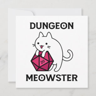 Carte Chat de la Meowster Dungeon amusant