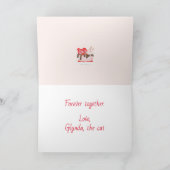 Carte Chat de la Saint-Valentin avec Pâtisseries et Gâte (Intérieur)