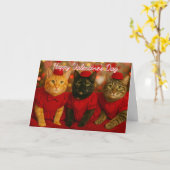Carte Chat de la Saint-Valentin de votre chat (Fleur jaune)