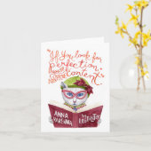 Carte Chat de motivation d'aquarelle de citation de Léon (Fleur jaune)