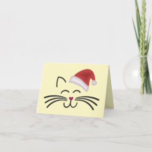 Carte Chat de Nikolaus Casquette Cat Santa Hat
