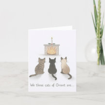 Carte Chat de Noël