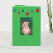 Carte Chat de Noël (Dos)