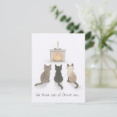Carte Chat de Noël (Debout devant)