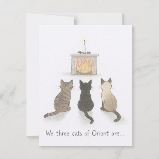 Carte Chat de Noël (Devant)