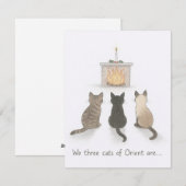 Carte Chat de Noël (Devant / Derrière)