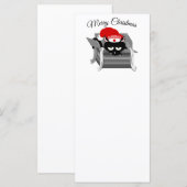 Carte Chat de Noël amusant (Devant / Derrière)