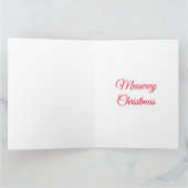 Carte Chat de Noël drôle  (Intérieur)