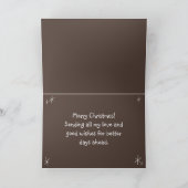 Carte Chat de Noël drôle clin d'œil Santa&Joyeux Unique (Intérieur)