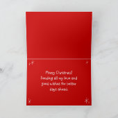 Carte Chat de Noël drôle clin d'œil Santa&Noël Unique (Intérieur)
