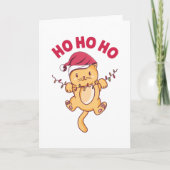 Carte Chat de Noël Ho Ho Ho (Devant)