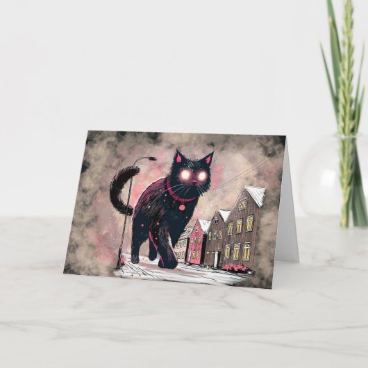 Carte Chat de Noël islandais Yule (Devant)