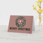 Carte Chat de Noël Kitty Cat Cats de Yule Fêtes (Fleur jaune)