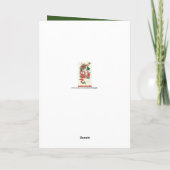 Carte chat de Noël vintage retro personnalisable (Dos)
