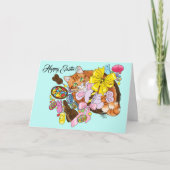 Carte Chat de Pâques Orange (Devant)