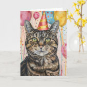 Carte Chat de partie (Fleur jaune)