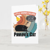 Carte Chat de Pavlov - Psychologie drôle (Fleur jaune)