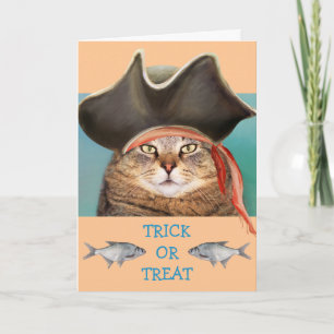Carte Chat De Pirate Et Halloween De Poisson