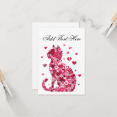 Carte Chat de Roses (Devant/Arrière en situation)