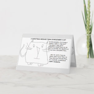 Carte Chat de Schrodinger : Noël politiquement correct