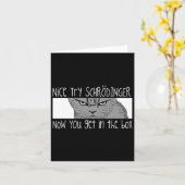 Carte Chat de Schrodinger - Physicien (Fleur jaune)