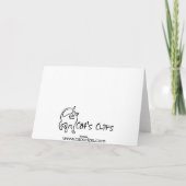 Carte Chat de Siamese avec gâteau d'anniversaire (Dos)