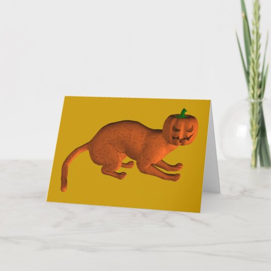 Carte Chat de tigre d'Halloween (Devant)