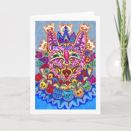 Carte Chat décoratif Abstrait, Louis Wain (Devant)