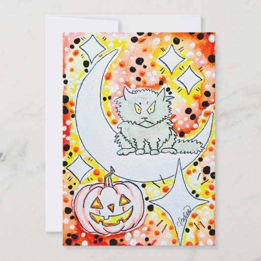 Carte Chat d'Halloween (Devant)
