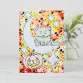 Carte Chat d'Halloween (Debout devant)