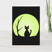 Carte Chat d'Halloween éffrayant (Devant)