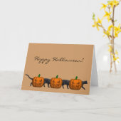 Carte Chat d'Halloween le plus long du monde (Fleur jaune)