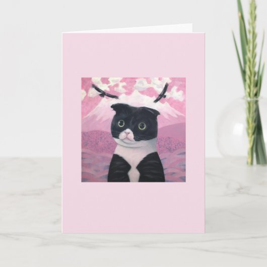 Carte Chat Dora-chan rose #3 (Devant)