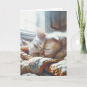 Carte Chat Dormir Sur Ancienne Quilote (Devant)