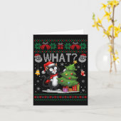 Carte Chat drôle Ce Chat Noir Arbre de Noël Chat laide N (Fleur jaune)