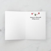 Carte Chat drôle dans l'arbre regardant les ornements de (Intérieur)