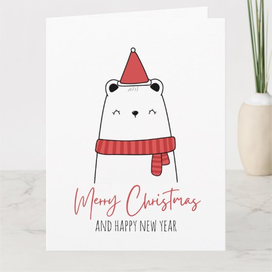 Carte Chat drôle de Noël (Devant)