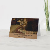 Carte Chat drôle en charge (vide à l'intérieur) (Devant)