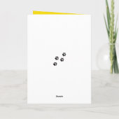 Carte Chat drôle et arbre vert&Joyeux Noël Unique C (Dos)