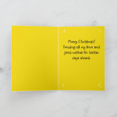 Carte Chat drôle et arbre vert&Joyeux Noël Unique C (Intérieur)