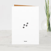 Carte Chat drôle et arbre vert&Noël heureux Unique (Dos)