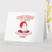 Carte Chat drôle le plus susceptible d'inventer une nouv (Fleur jaune)